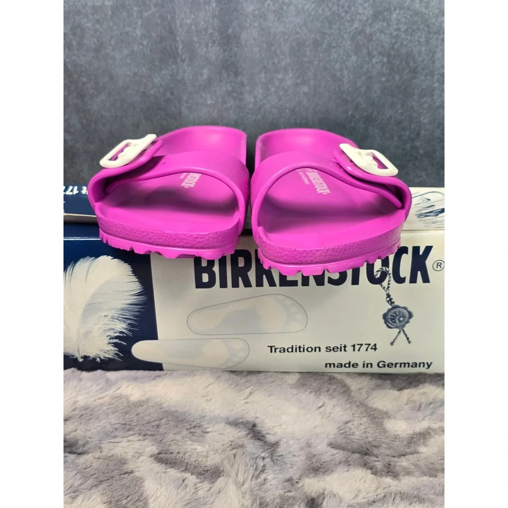 NWB Birkenstock Madrid EVA Sandals Pink Single Strap Buckle Youth EU 36 US 3-3.5
